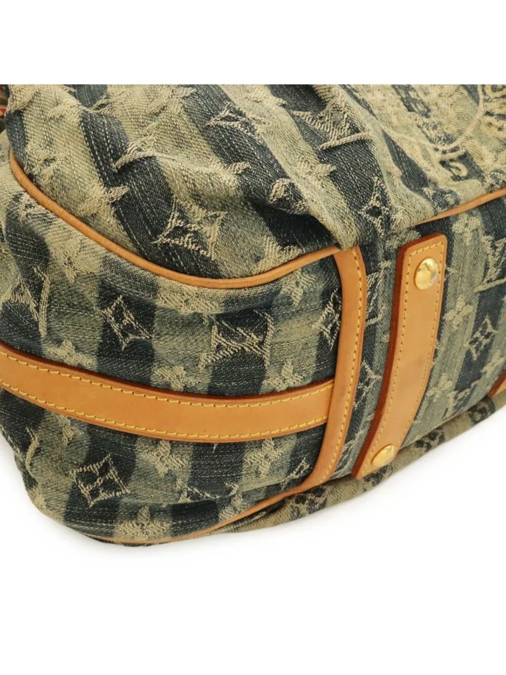 Louis Vuitton Monogram Denim Porte Epol Rayet MM Shoulder Bag Blue
